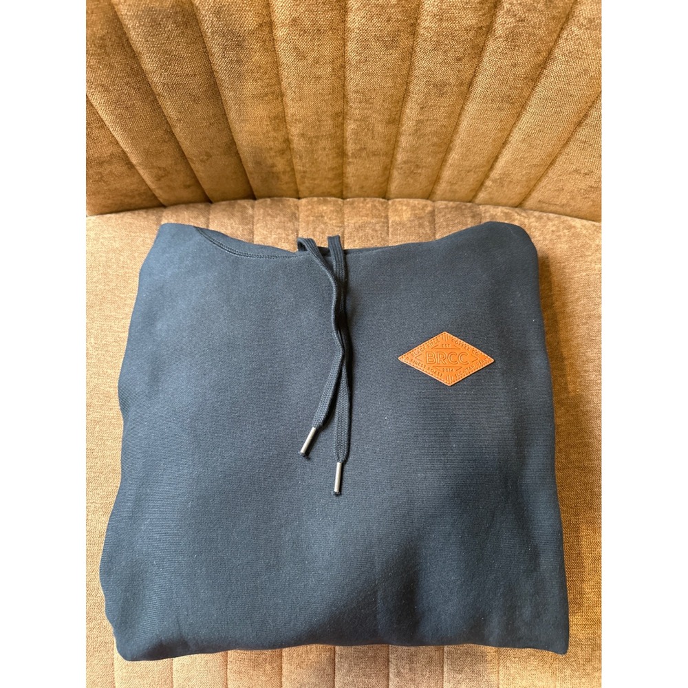 Black Rifle Coffee Company Mens Hoodie Black BRCC Leather Patch IND5000PC Medium - Picture 10 of 11